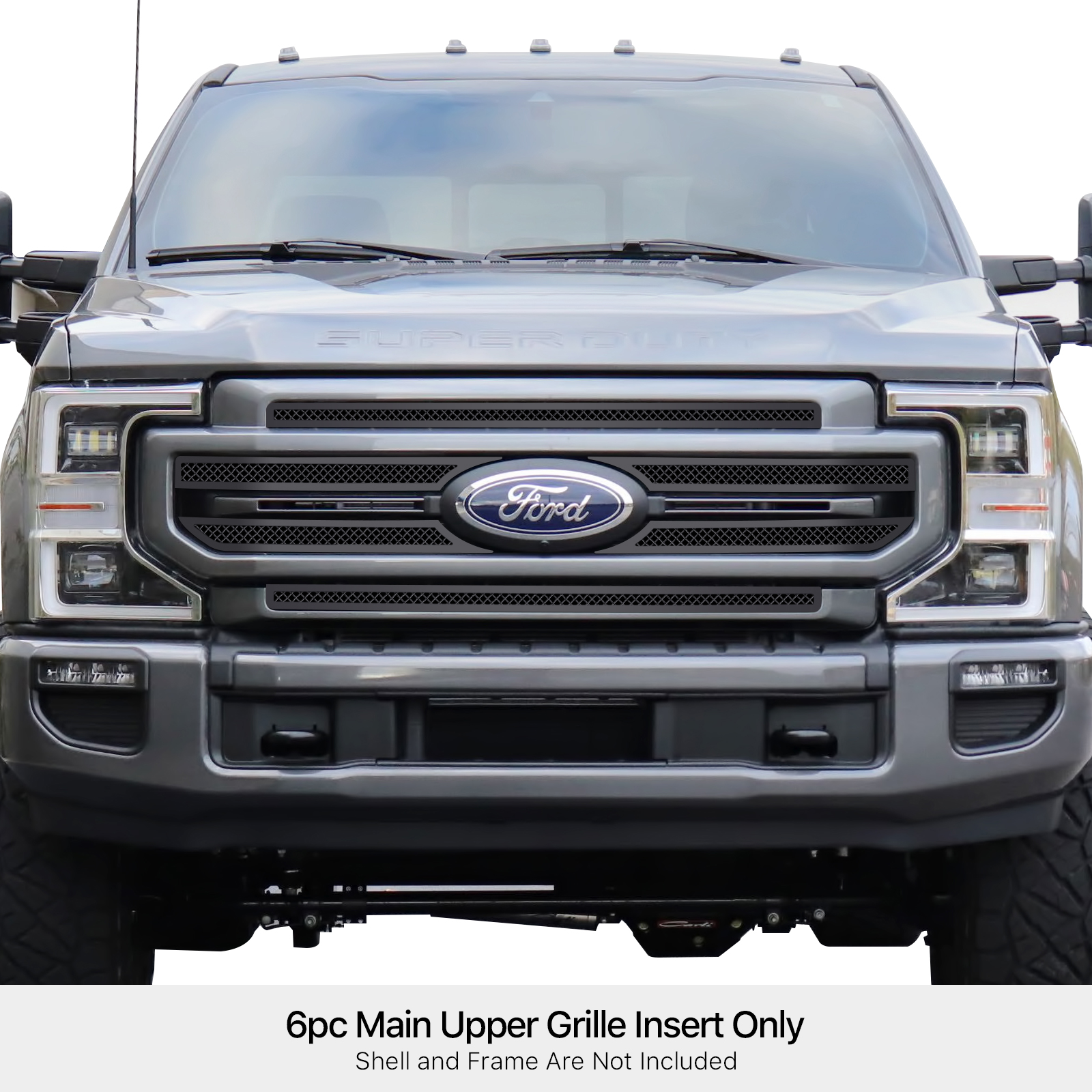 2020-2022 Ford F-250 Lariat/ 2020-2022 Ford F-350 Lariat Main Upper Black Wire Mesh Grille