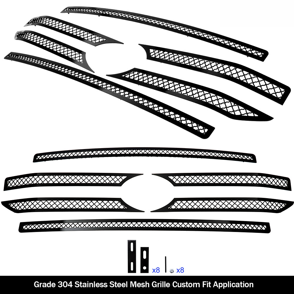 2020-2022 Ford F-250 Lariat/ 2020-2022 Ford F-350 Lariat Main Upper Black Wire Mesh Grille