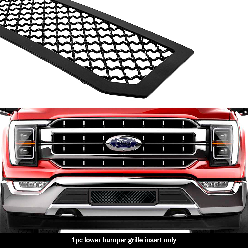 2021-2023 Ford F-150 Lower Bumper Black Wire Mesh Grille