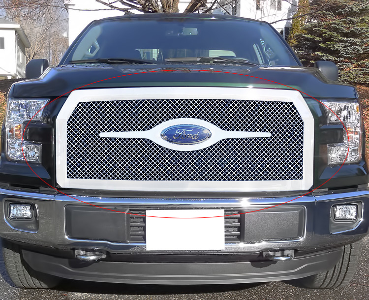 2015-2017 Ford F-150 Without Front Camera Main Upper Wire Mesh Grille