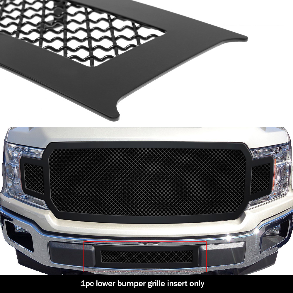 2018-2020 Ford F-150 (drilling may be required for XL/XLT/King Ranch/Plantinum) Lower Bumper Black Wire Mesh Grille