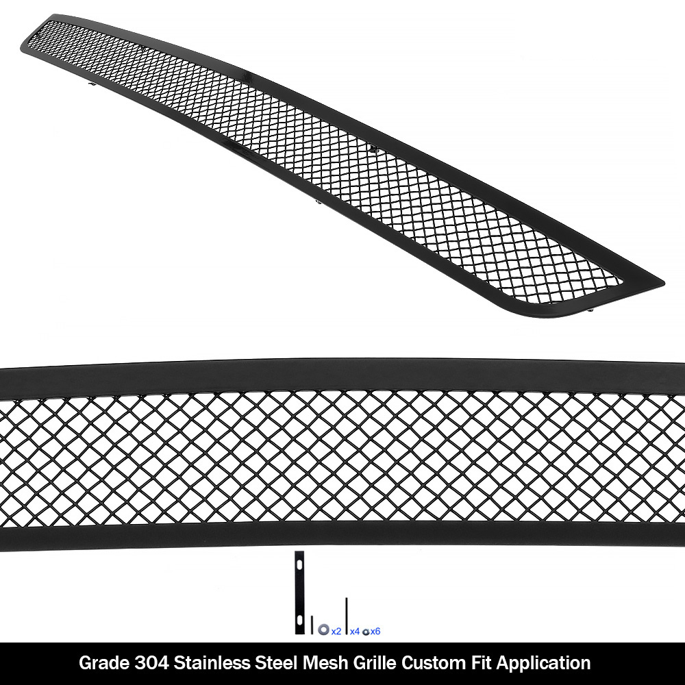 2015-2017 Ford Mustang Base V6 /2015-2017 Ford Mustang Ecoboost V6 Lower Bumper Black Wire Mesh Grille