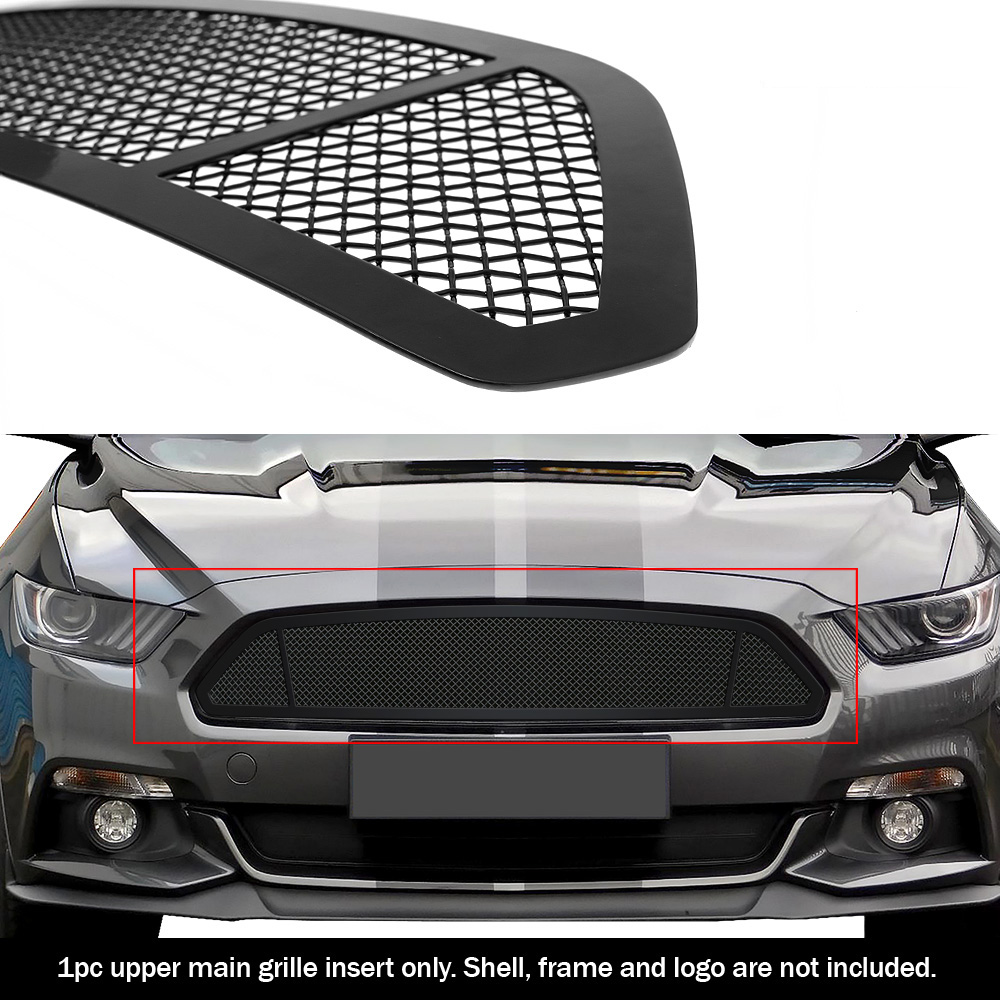 2015-2017 Ford Mustang GT V8 Main Upper Black Wire Mesh Grille