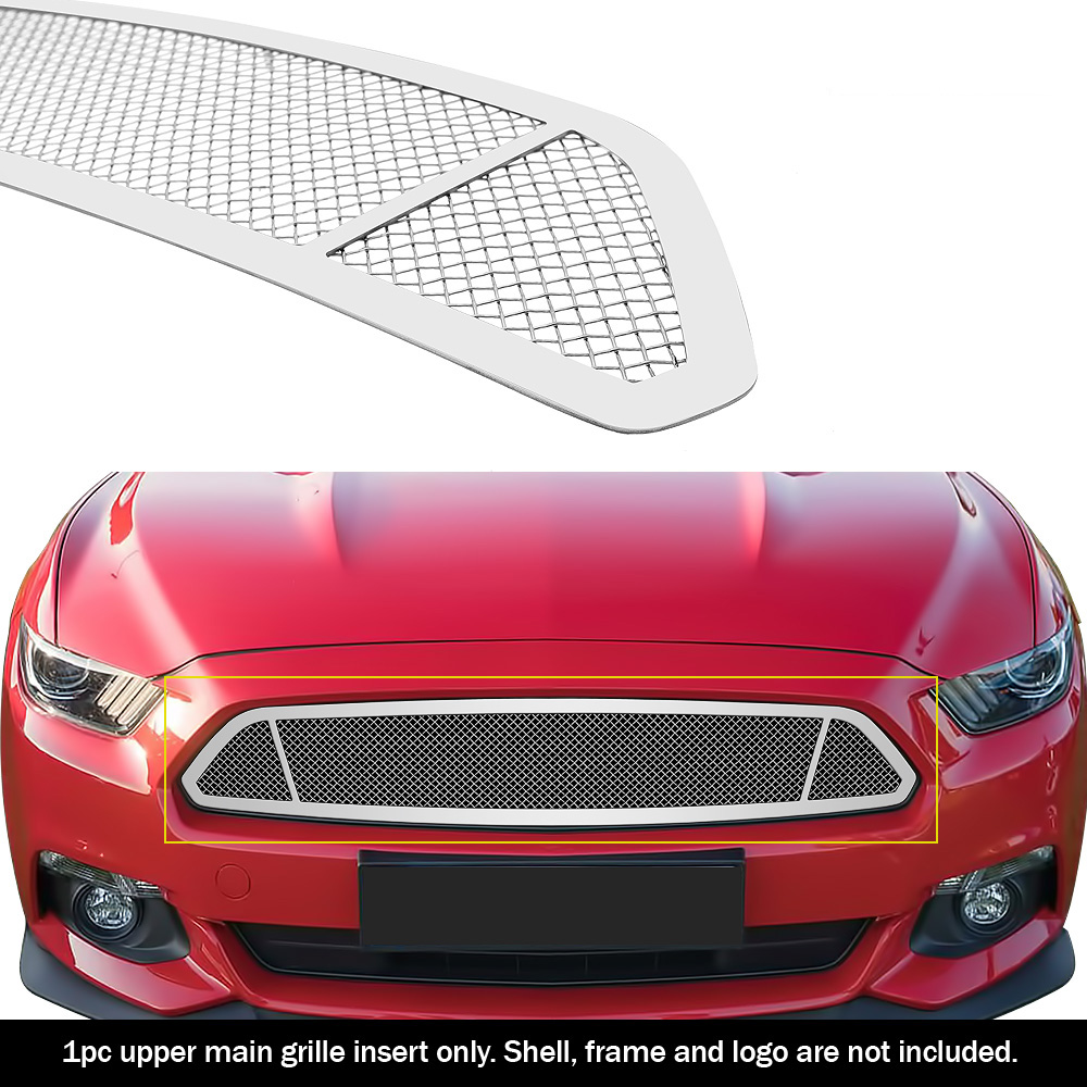 2015-2017 Ford Mustang Only for V8 GT models MAIN UPPER Black Wire Mesh Grille