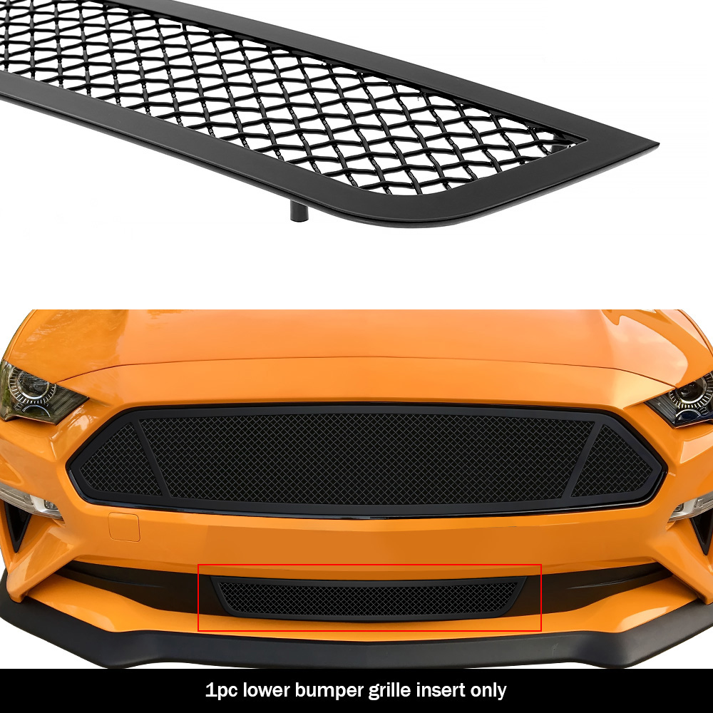 2018-2022 Ford Mustang Only for V8 GT models Lower Bumper Black Wire Mesh Grille