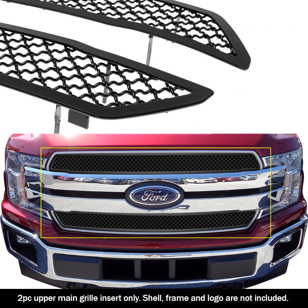 2018-2020 Ford F-150 XL Bar Style/2018-2020 Ford F-150 XLT Bar Style/2018-2020 Ford F-150 Lariat Bar Style Main Upper Black Wire Mesh Grille