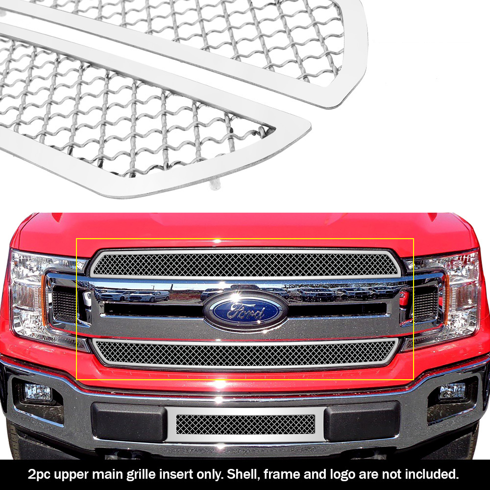 2018-2020 Ford F-150 King Ranch Square Mesh Style/2018-2020 Ford F-150 Plantium Square Mesh Style Main Upper Wire Mesh Grille