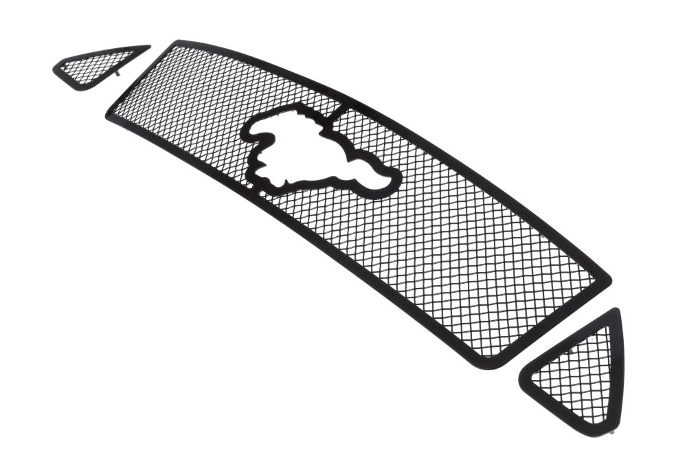 2015-2017 Ford Mustang GT V8 With Logo Show Main Upper Black Wire Mesh Grille