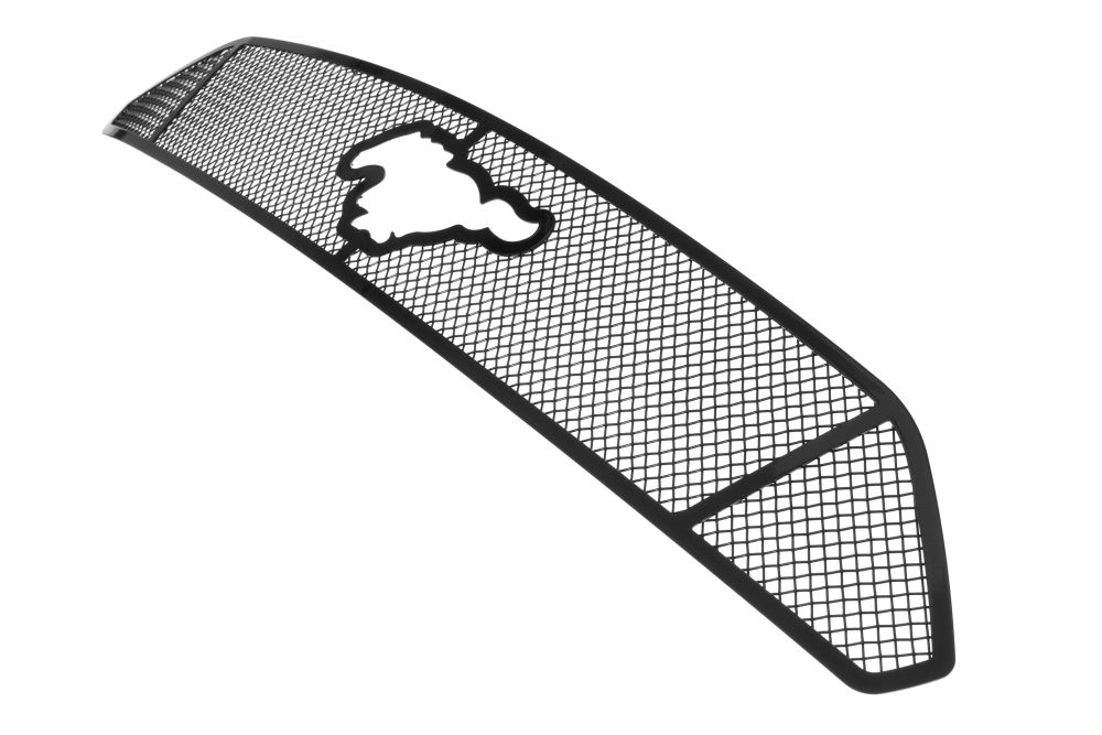2018-2022 Ford Mustang Only for EcoBoost Models with logo show Main Upper Black Wire Mesh Grille