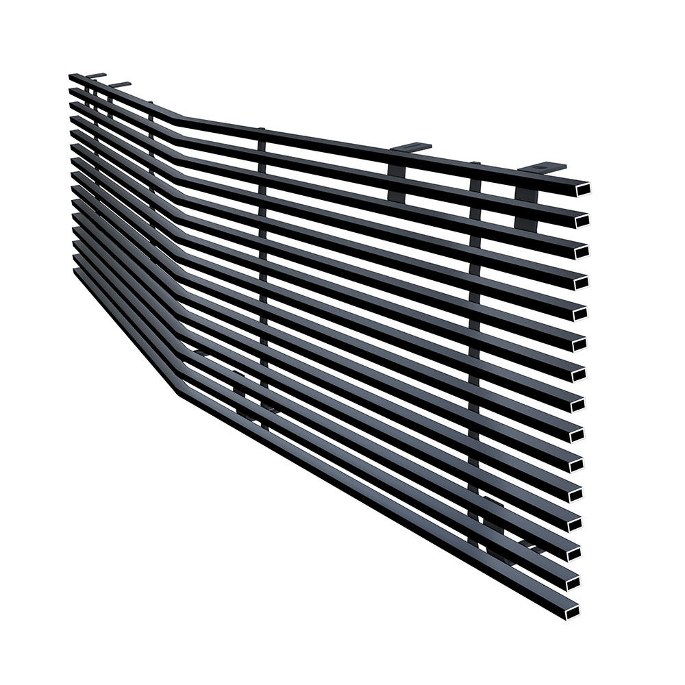 1967-1968 Ford Mustang Main Upper Black Stainless Steel Billet Grille