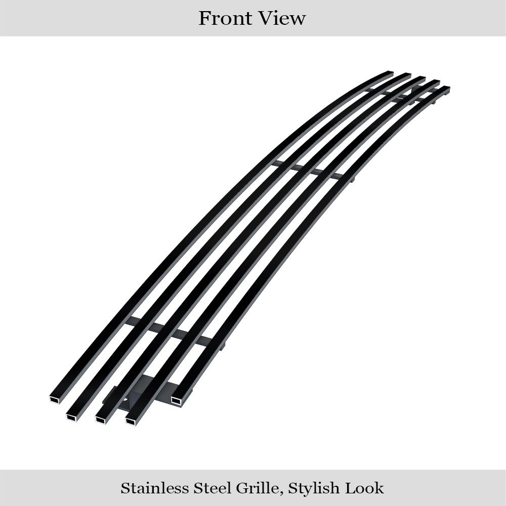 2004-2005 Ford F-150 LOWER BUMPER Black Stainless Steel Billet Grille