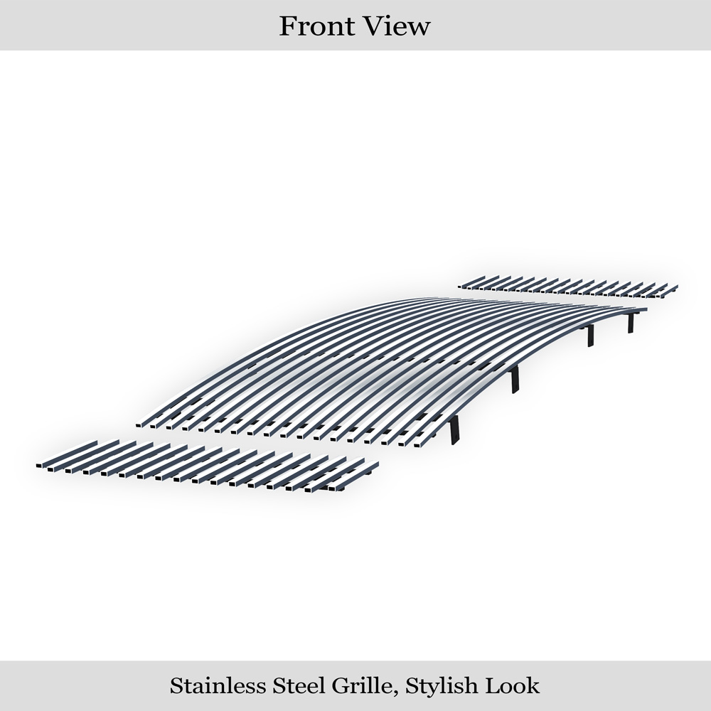 2008-2010 Ford F-250 /2008-2010 Ford F-350 /2008-2010 Ford F-450 /2008-2010 Ford F-550 MAIN UPPER Stainless Steel Billet Grille