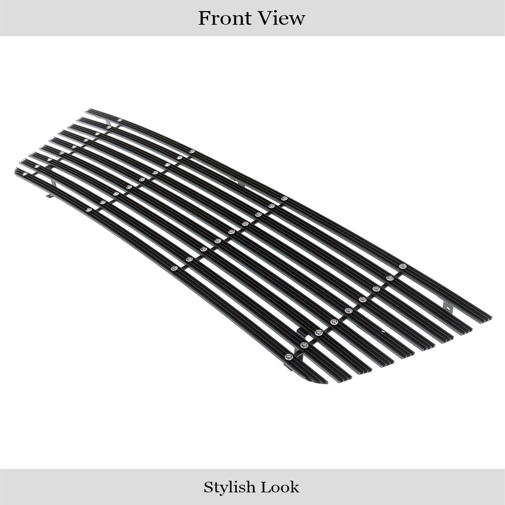1992-2007 Ford Econoline Van Main Upper Black Rugged Billet Grille