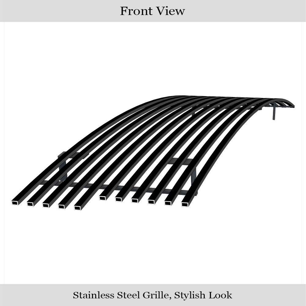 1997-1998 Ford Expedition /1997-1998 Ford F-150 Bar Style/1997-1998 Ford F-250 Bar Style Main Upper Black Stainless Steel Billet Grille