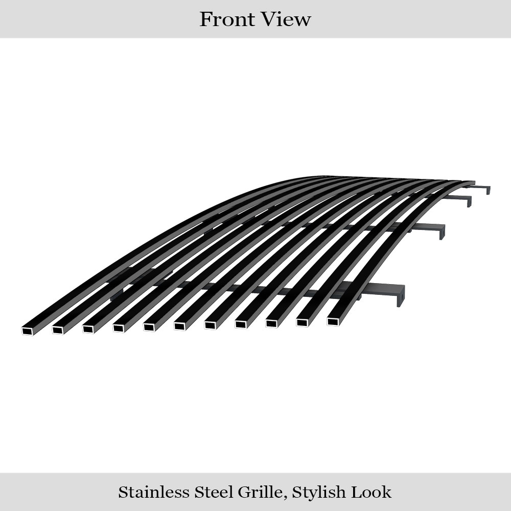 1998-2000 Ford Ranger Main Upper Black Stainless Steel Billet Grille