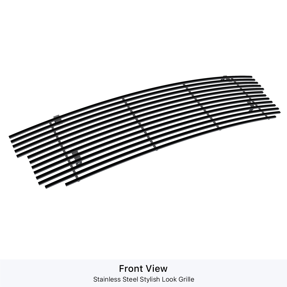 1999-2003 Ford F-150 /1999-2002 Ford Expedition /1999-2003 Ford F-150 Harley Davidson /1999-2003 Ford F-150 Lightning /2004-2004 Ford F-150 Heritage Main Upper Black Stainless Steel Billet Grille