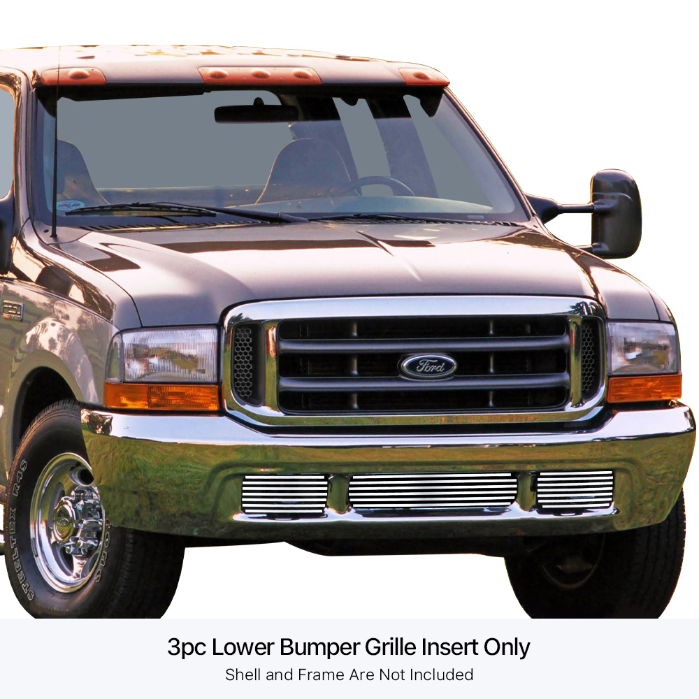 2000-2004 Ford Excursion Without Foglights/1999-2004 Ford F-250 Super Duty Without Foglights/1999-2004 Ford F-350 Super Duty Without Foglights/1999-2004 Ford F-450 Super Duty Without Foglights/1999-2004 Ford F-550 Super Duty Without Foglights Lower Bumper