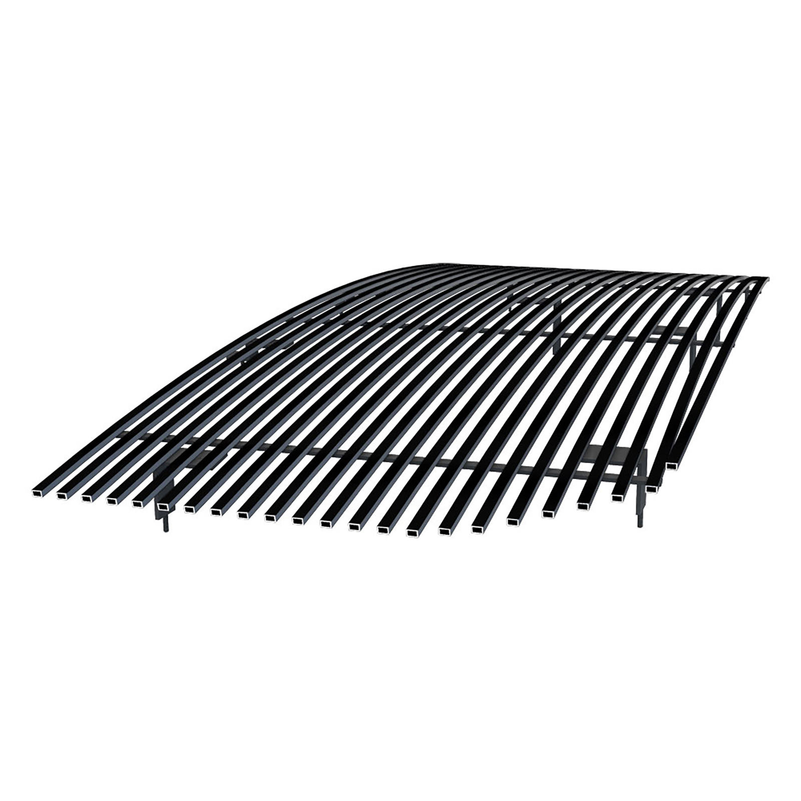 2015-2017 Ford F-150 Without Front Camera Main Upper Black Stainless Steel Billet Grille