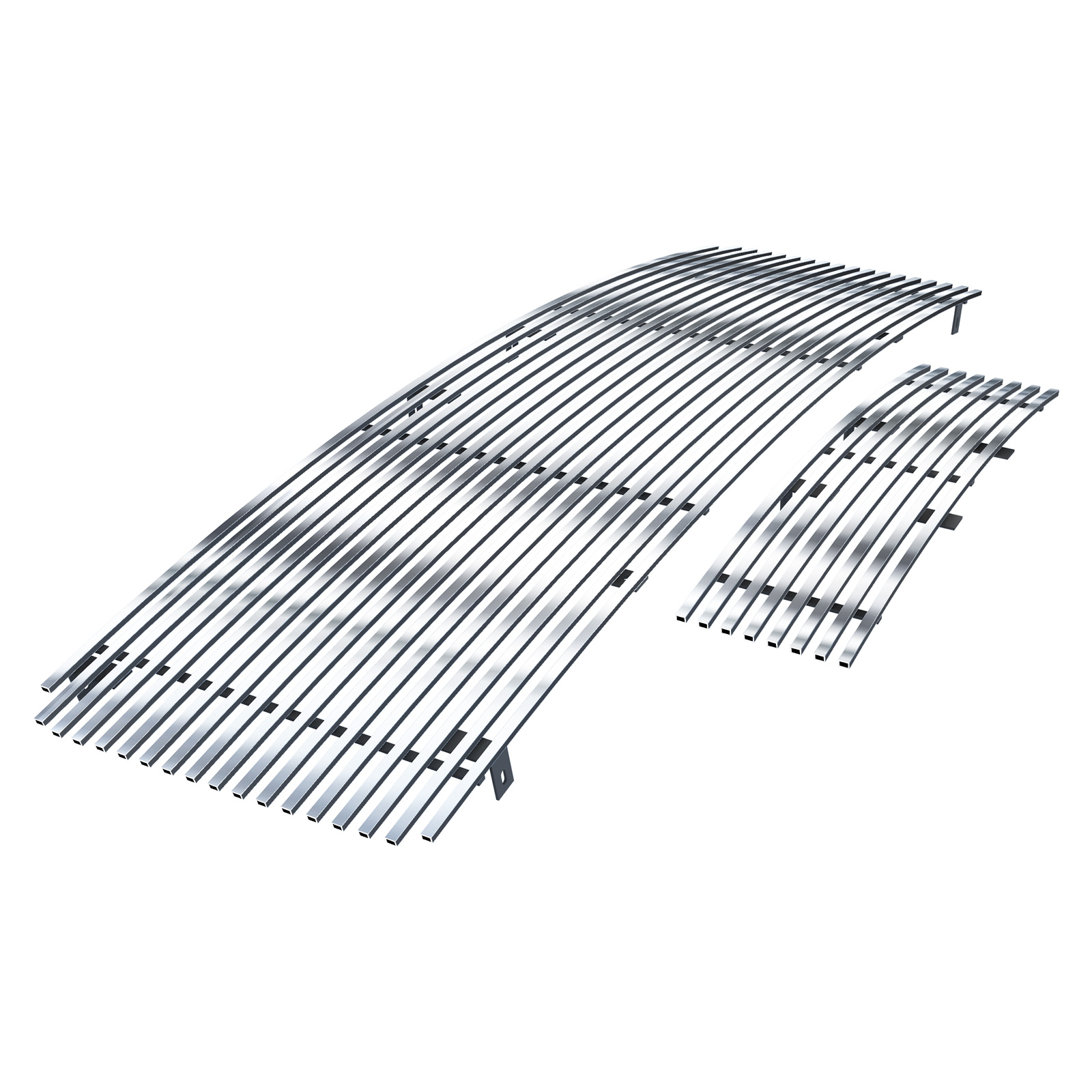 2009-2014 Ford F-150 Not For Harley Davidson And Raptor Main Upper + Lower Bumper Stainless Steel Billet Grille