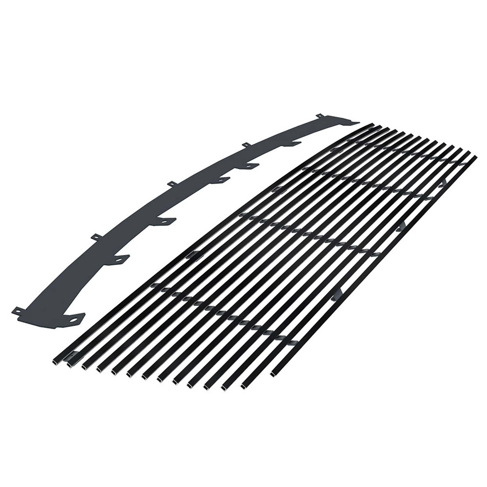 2016-2019 Ford Explorer Main Upper Black Stainless Steel Billet Grille