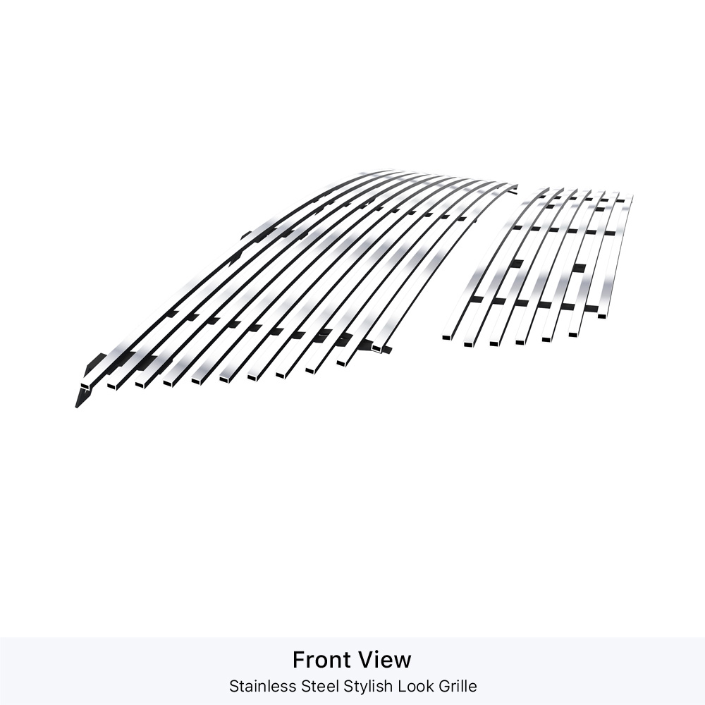 2002-2005 Ford Explorer Not For Sport or Sport Trac MAIN UPPER + LOWER BUMPER Stainless Steel Billet Grille