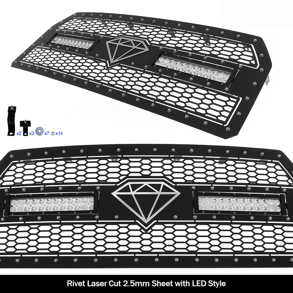 2015-2017 Ford F-150 Without Front Camera Main Upper Sheet Grille