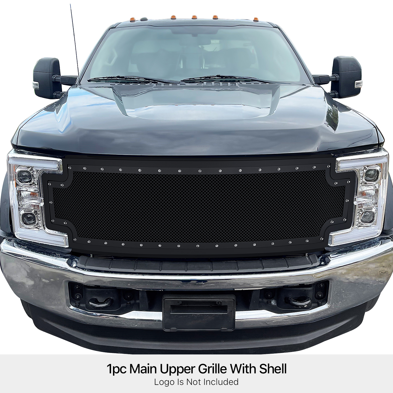 2017-2019 Ford F-250 Without Front Camera/2017-2019 Ford F-350 Without Front Camera/2017-2019 Ford F-450 Without Front Camera/2017-2019 Ford F-550 Without Front Camera Main Upper Package Grille