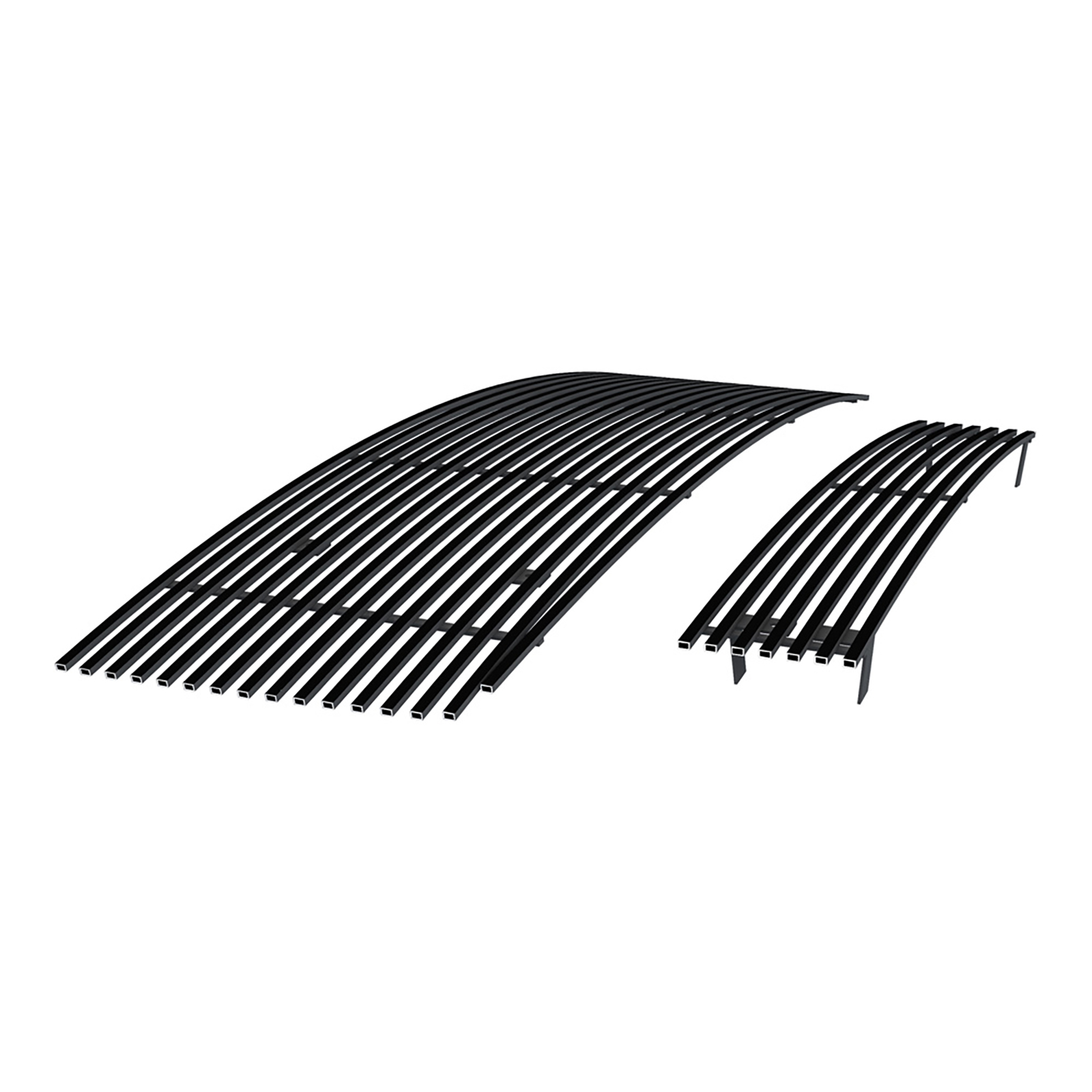 2007-2013 GMC Sierra 1500 Main Upper + Lower Bumper Black Stainless Steel Billet Grille