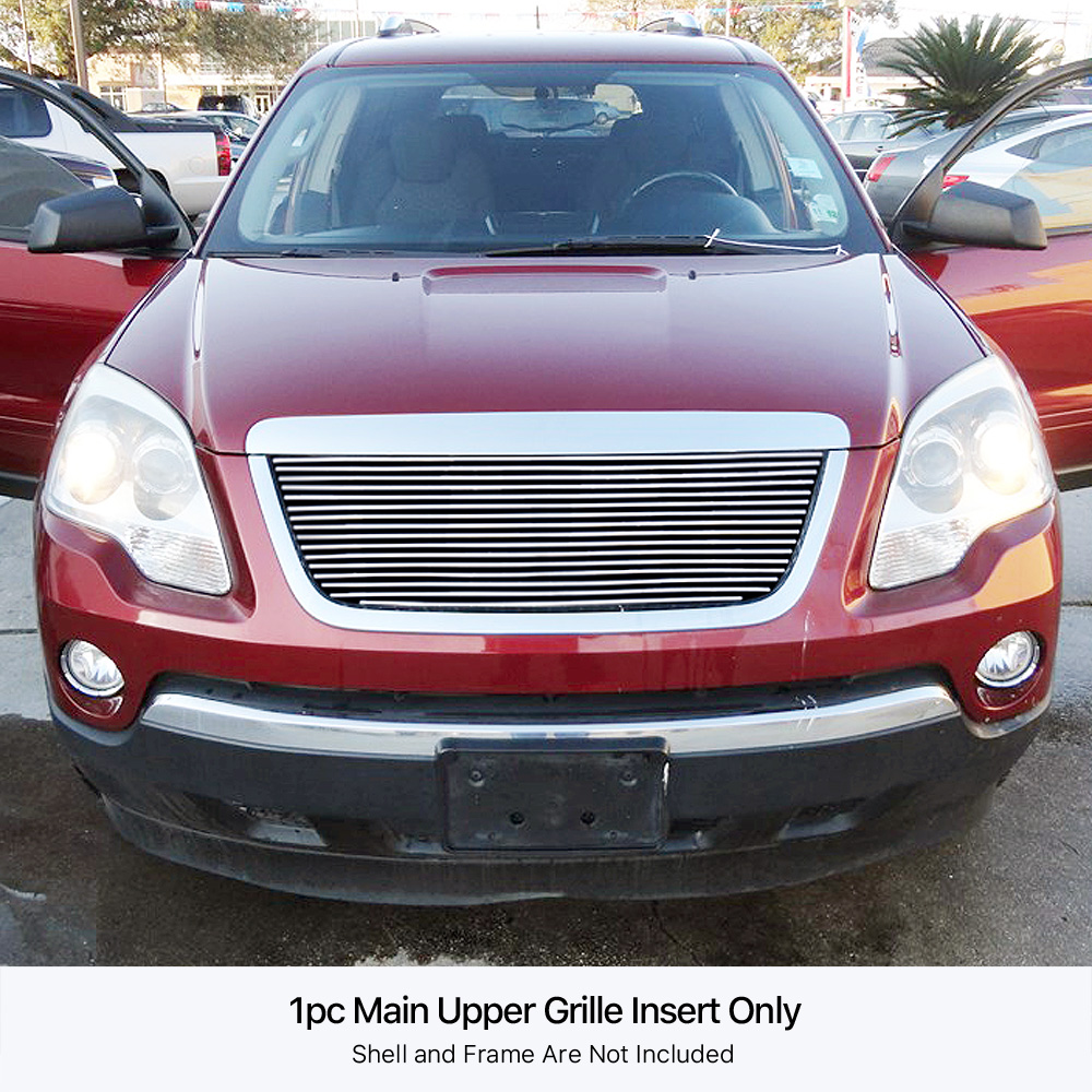 2007-2012 GMC Acadia With Logo Cover Main Upper Aluminum Billet Grille