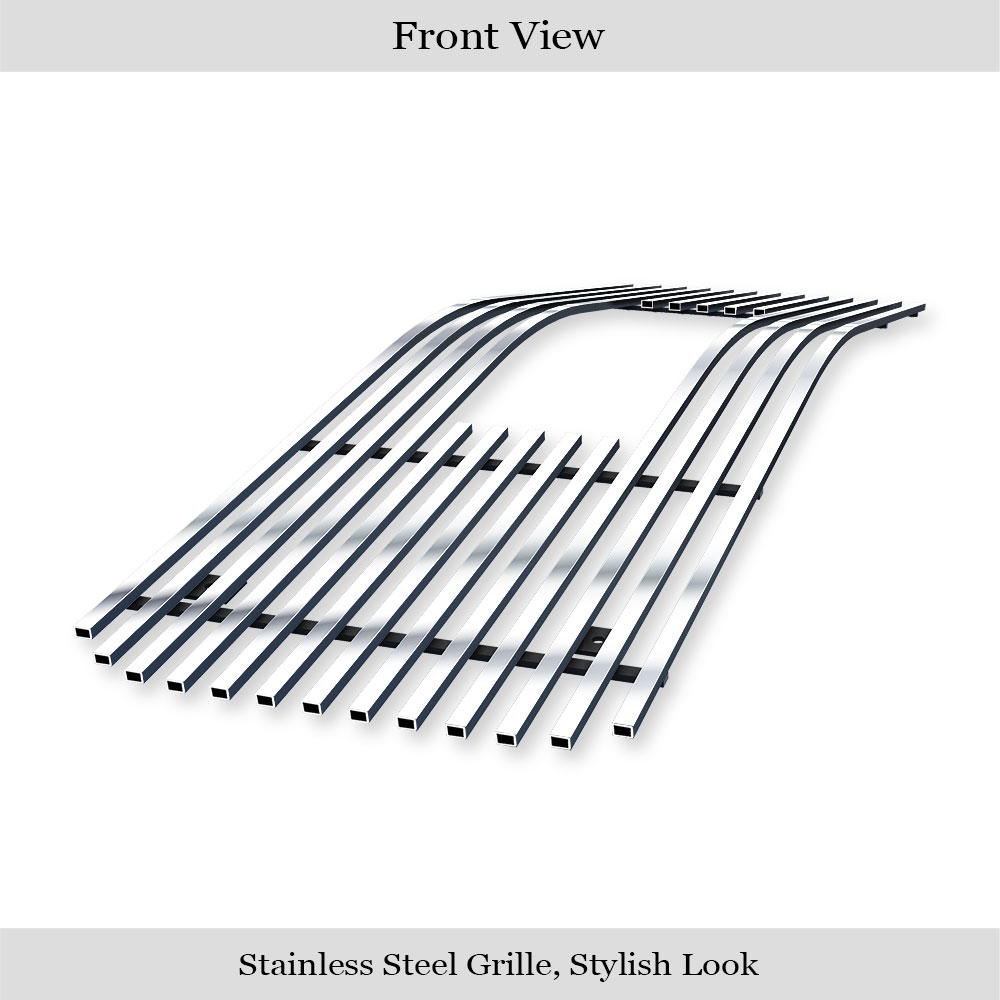 1994-1998 GMC C/K Pickup  with Stacked Lights/1994-1999 GMC Suburban  Composite Plastic Lights/1994-1998 GMC Yukon Main Upper Stainless Steel Billet Grille