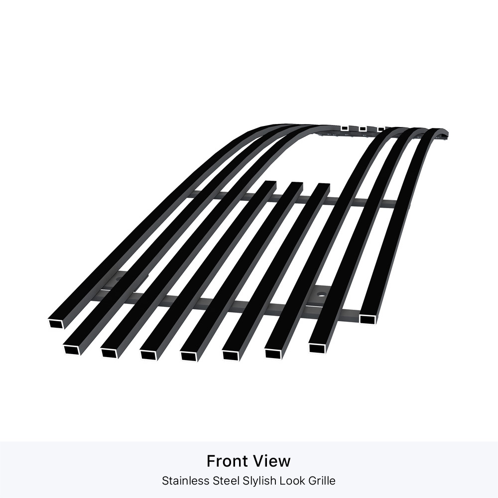 1998-2003 GMC Jimmy With Logo Show/1998-2003 GMC Sonoma With Logo Show Main Upper Black Stainless Steel Billet Grille