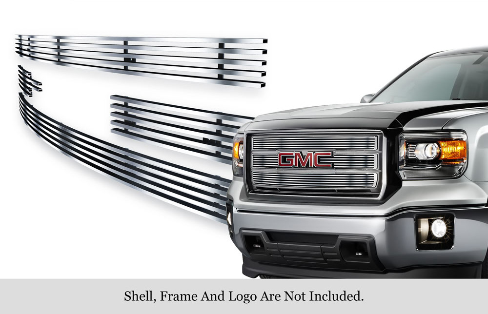 2014-2015 GMC Sierra 1500 Not For Denali And All Terrain Package MAIN UPPER Stainless Steel Billet Grille