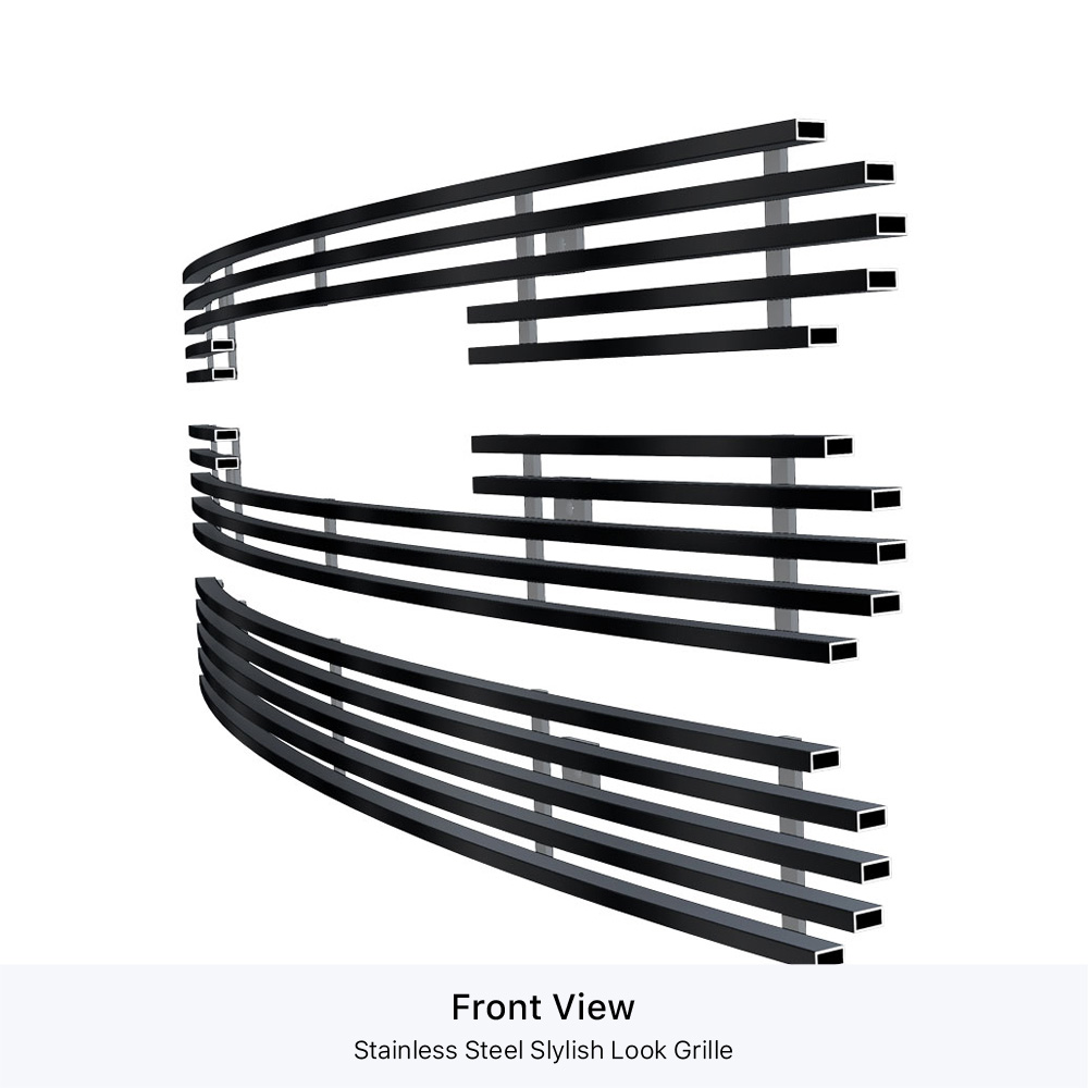 2013-2016 GMC Acadia SLE With Logo Show Main Upper Black Stainless Steel Billet Grille