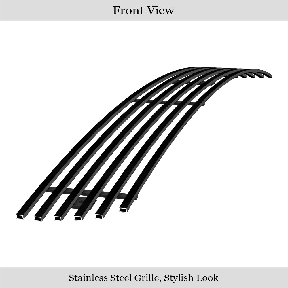 2007-2013 GMC Sierra 1500 tow hook covered/2007-2010 GMC Sierra 2500 HD tow hook covered/2007-2010 GMC Sierra 3500 HD tow hook covered/2007-2013 GMC Sierra 1500 Denali tow hook covered Lower Bumper Black Stainless Steel Billet Grille