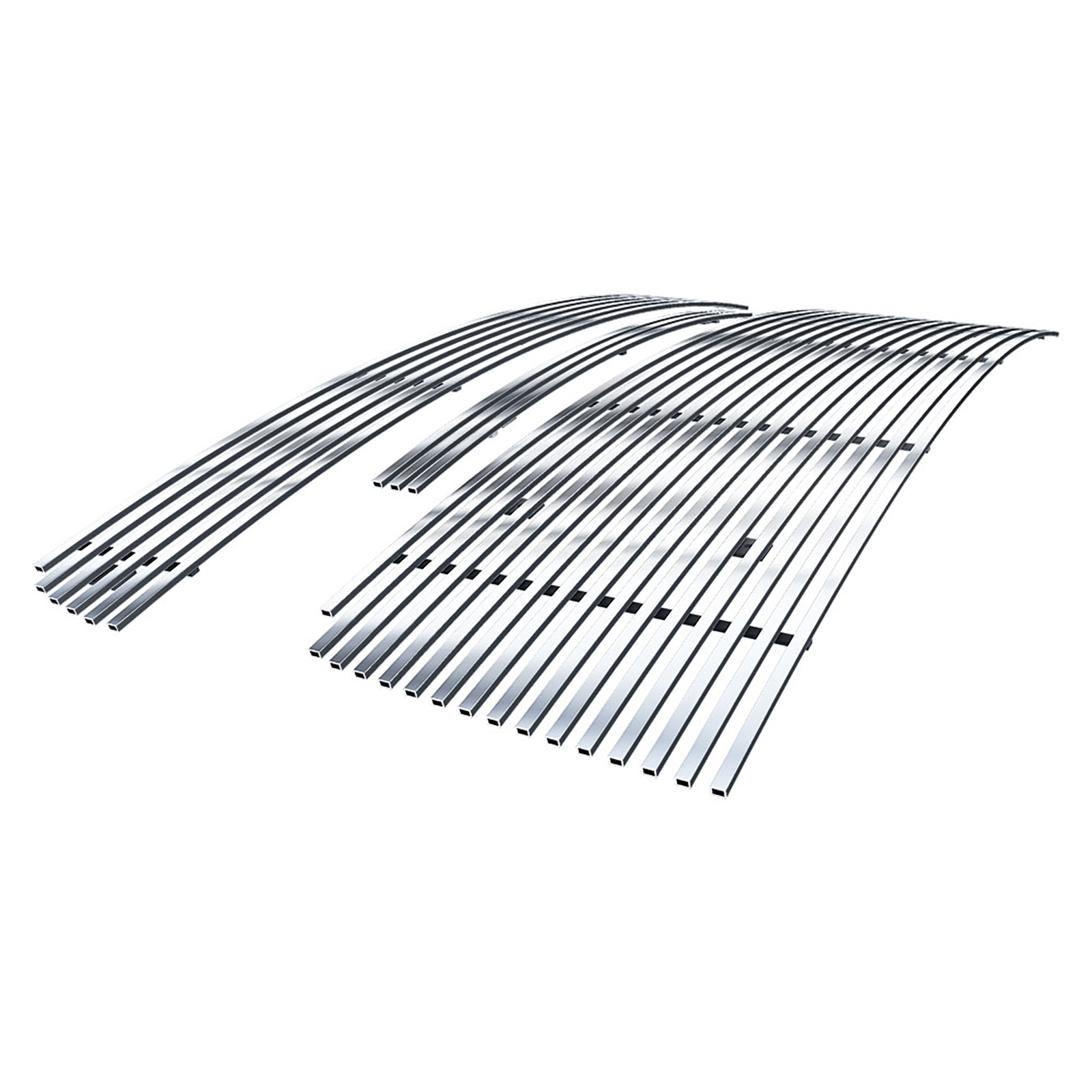 2007-2013 GMC Sierra 1500 New Body Style/2007-2013 GMC Sierra 1500 Denali New Body Style Main Upper + Top Bumper + Lower Bumper Stainless Steel Billet Grille