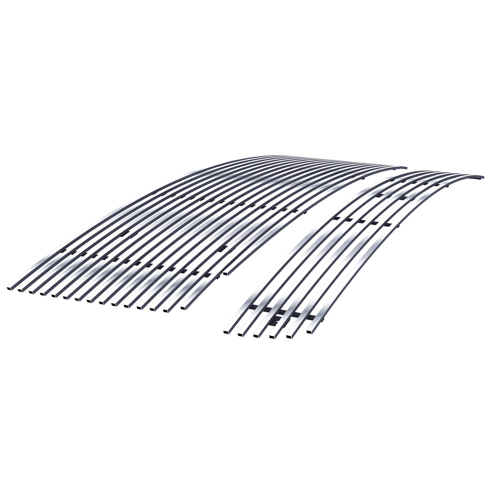 2007-2013 GMC Sierra 1500 New Body Style Main Upper + Lower Bumper Stainless Steel Billet Grille