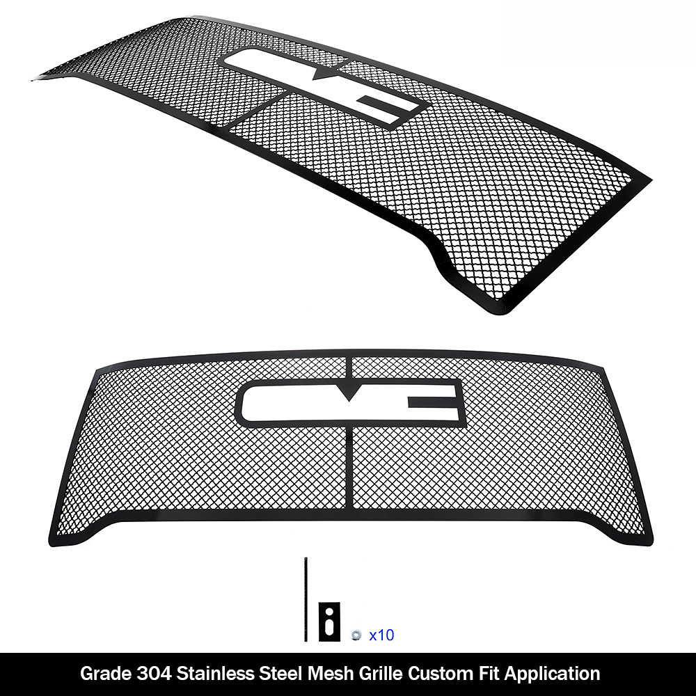 2020-2023 GMC Sierra 2500 SLE/ 2020-2023 Sierra 2500 Base/ 2020-2023 Sierra 3500 SLE/ 2020-2023 Sierra 3500 Base Main Upper Black Wire Mesh Grille