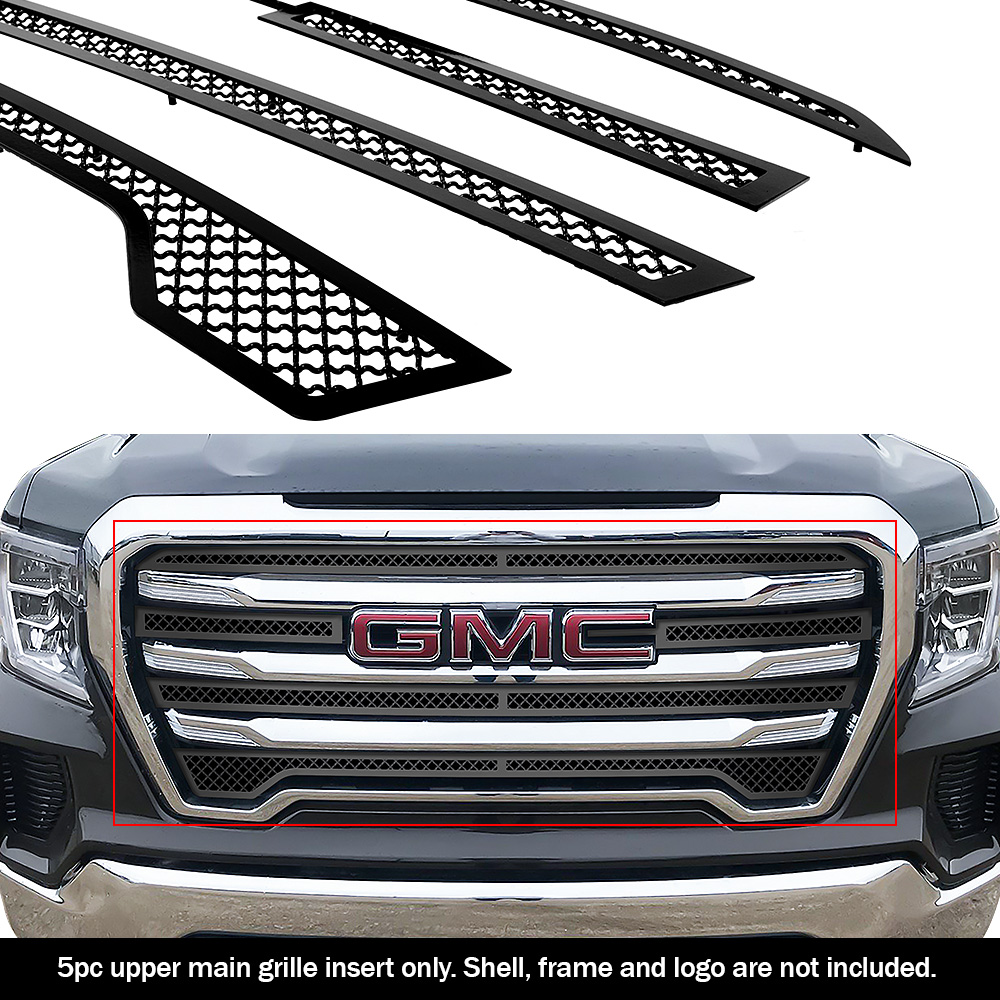 2019-2021 GMC Sierra 1500 SLE/ 2019-2021 GMC Sierra 1500 Elevation MAIN UPPER Black Wire Mesh Grille