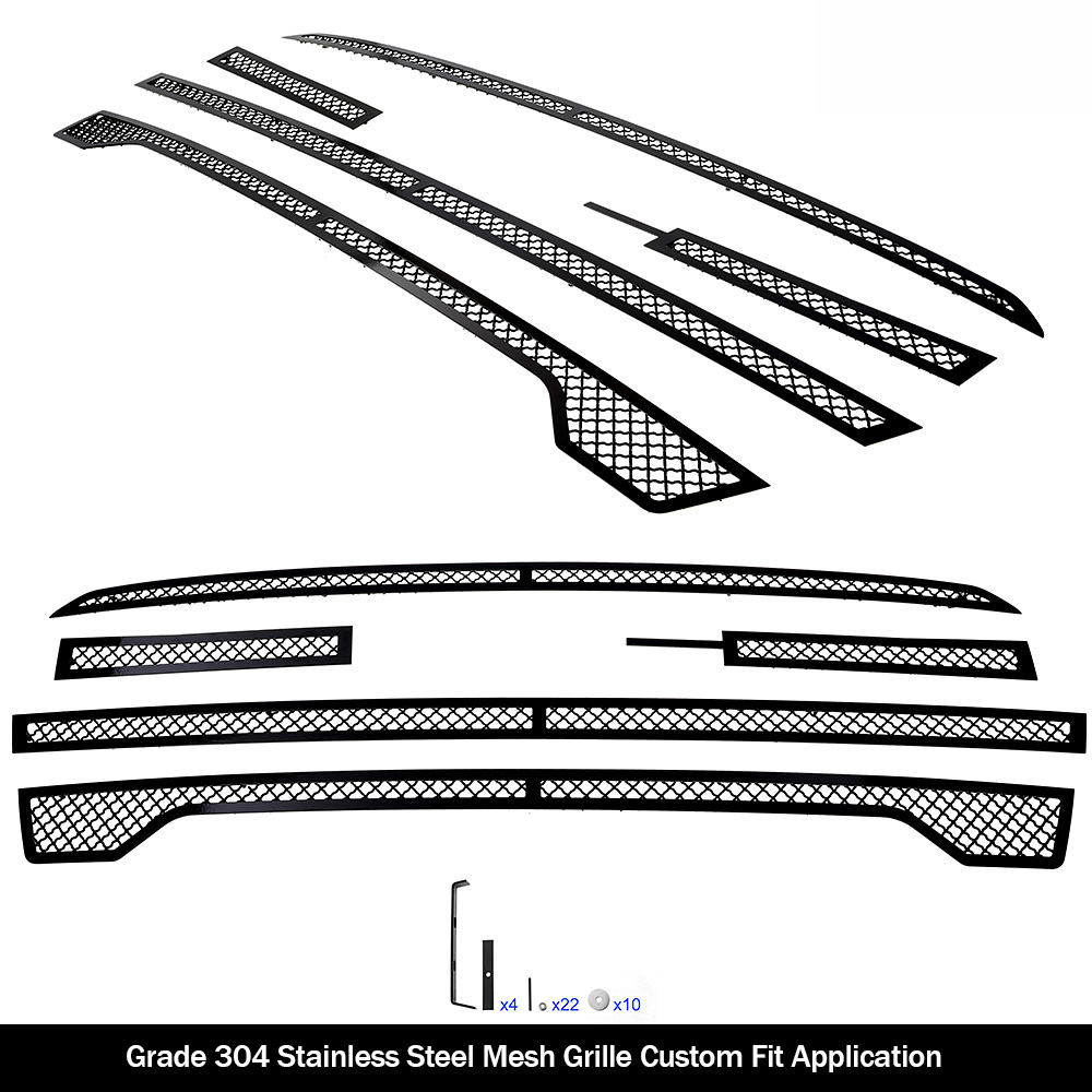 2019-2021 GMC Sierra 1500 SLE/ 2019-2021 GMC Sierra 1500 Elevation MAIN UPPER Black Wire Mesh Grille