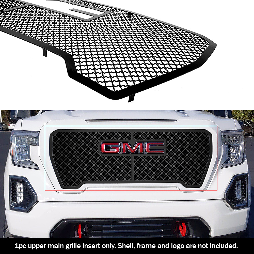 2019-2021 GMC Sierra 1500 SLT/ 2019-2021 GMC Sierra 1500 AT4 Main Upper Black Wire Mesh Grille