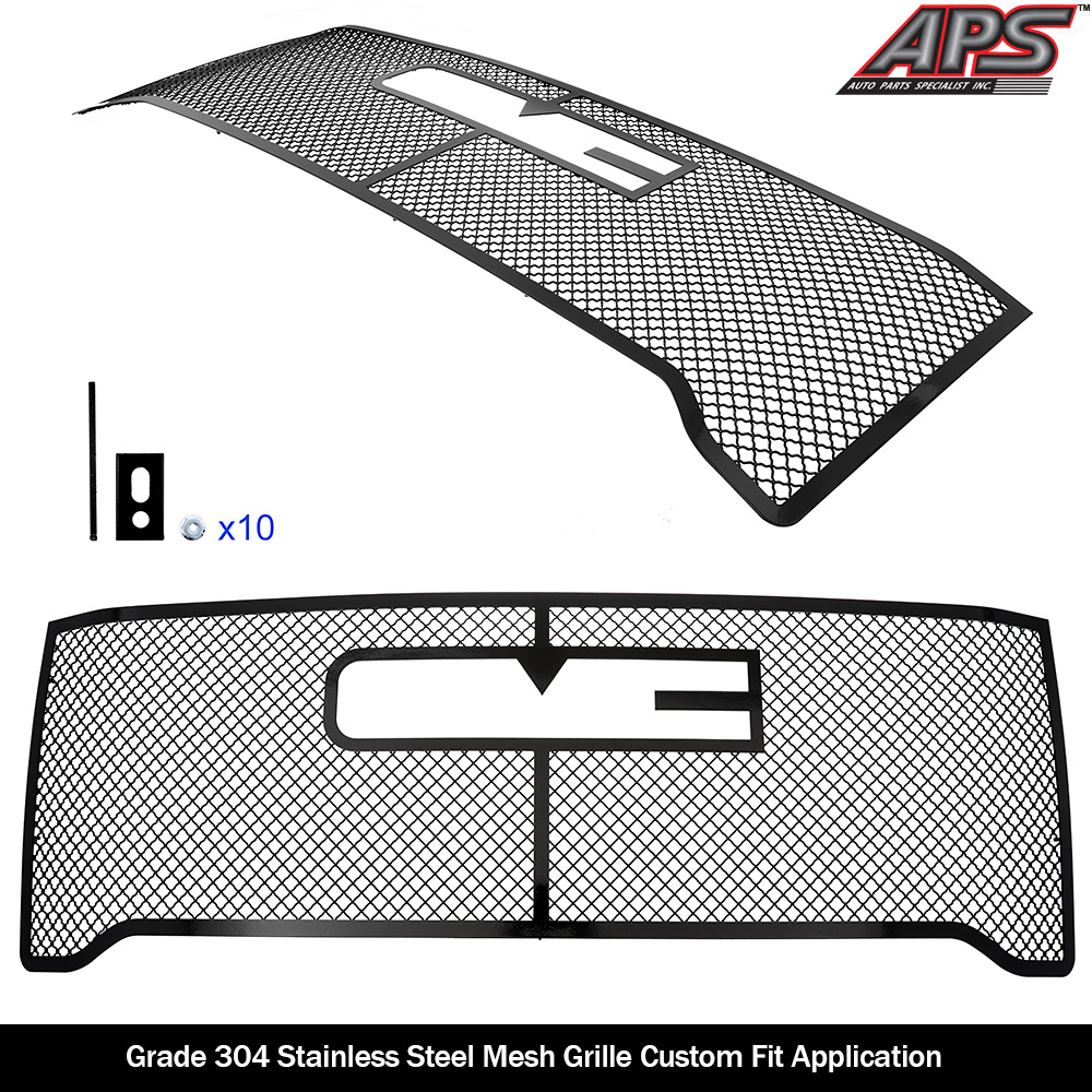 2020-2023 GMC Sierra 2500 SLT/ 2020-2023 GMC Sierra 3500 SLT/ 2020-2023 GMC Sierra 2500 AT4/ 2020-2023 GMC Sierra 3500 AT4 Main Upper Black Wire Mesh Grille