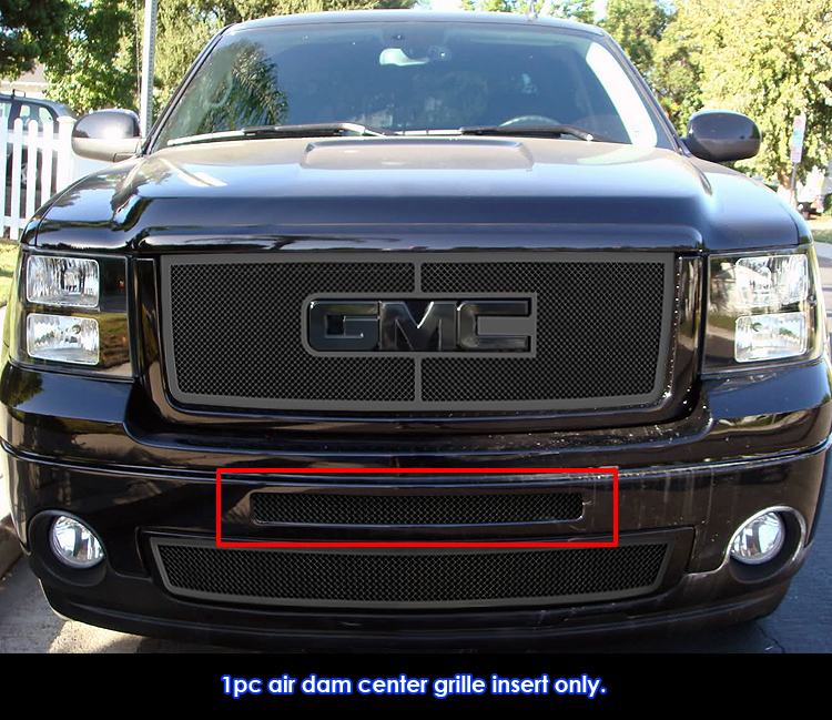 2007-2013 GMC Sierra 1500 /2007-2010 GMC Sierra 2500 HD /2007-2010 GMC Sierra 3500 HD /2007-2013 GMC Sierra Denali 1500 Top Bumper Black Wire Mesh Grille