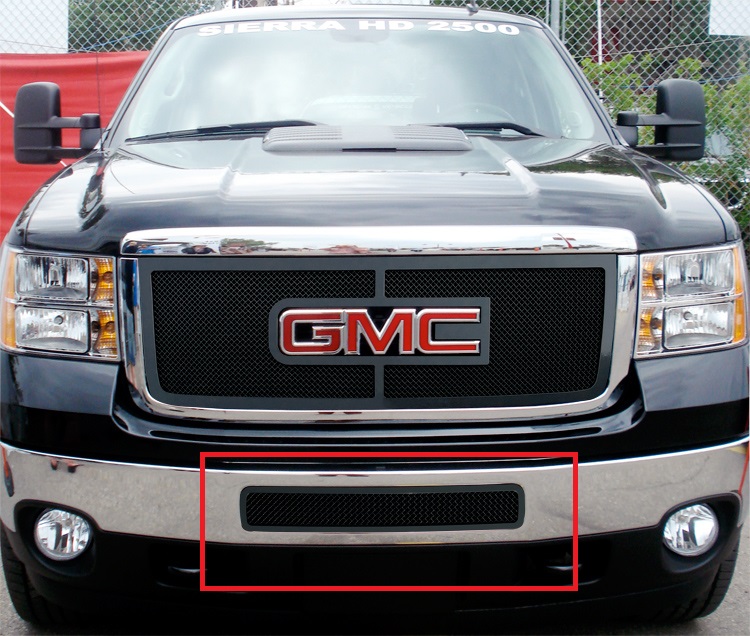 2011-2014 GMC Sierra 2500 HD Not For Denali/2011-2014 GMC Sierra 3500 HD Not For Denali Lower Bumper Black Wire Mesh Grille