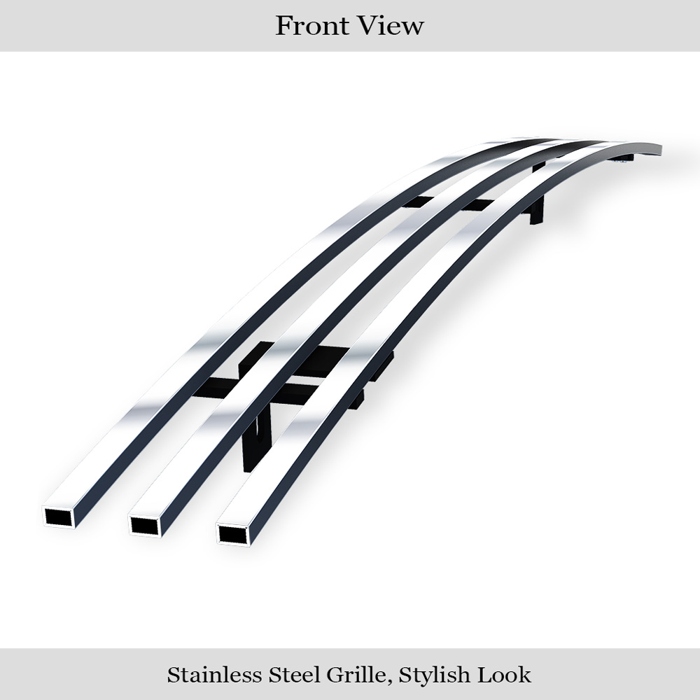 2003-2006 GMC Sierra 1500 Center Airdam 1 PC Cover 2 Holes/2003-2006 GMC Sierra 1500 Classic Style Center Airdam 1 PC Cover 2 Holes Top Bumper Stainless Steel Billet Grille