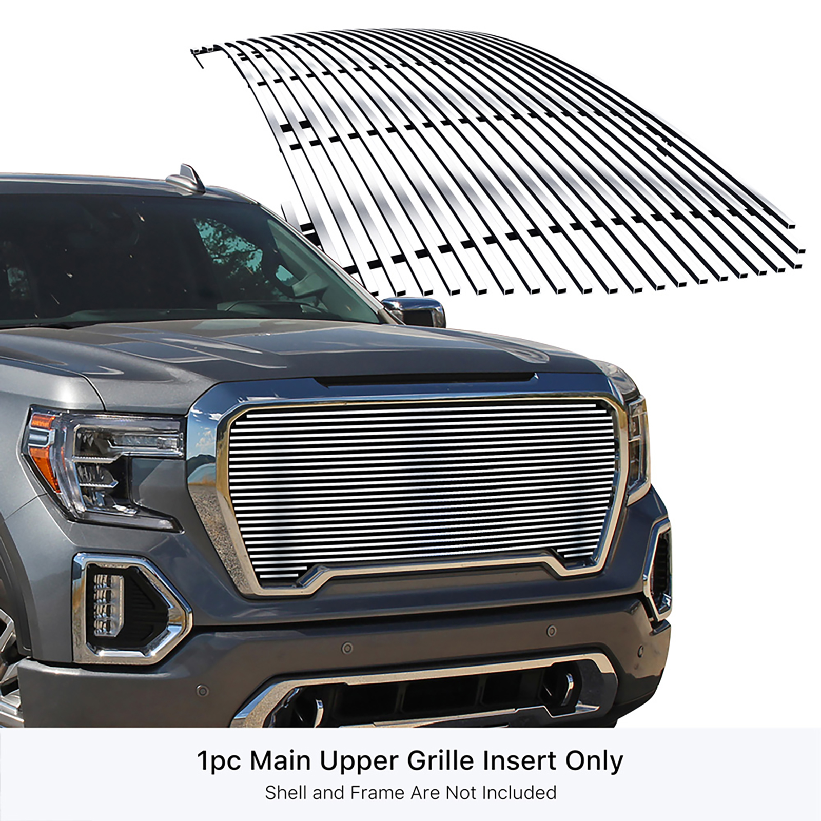 2019-2021 GMC Sierra 1500 Main Upper Stainless Steel Billet Grille