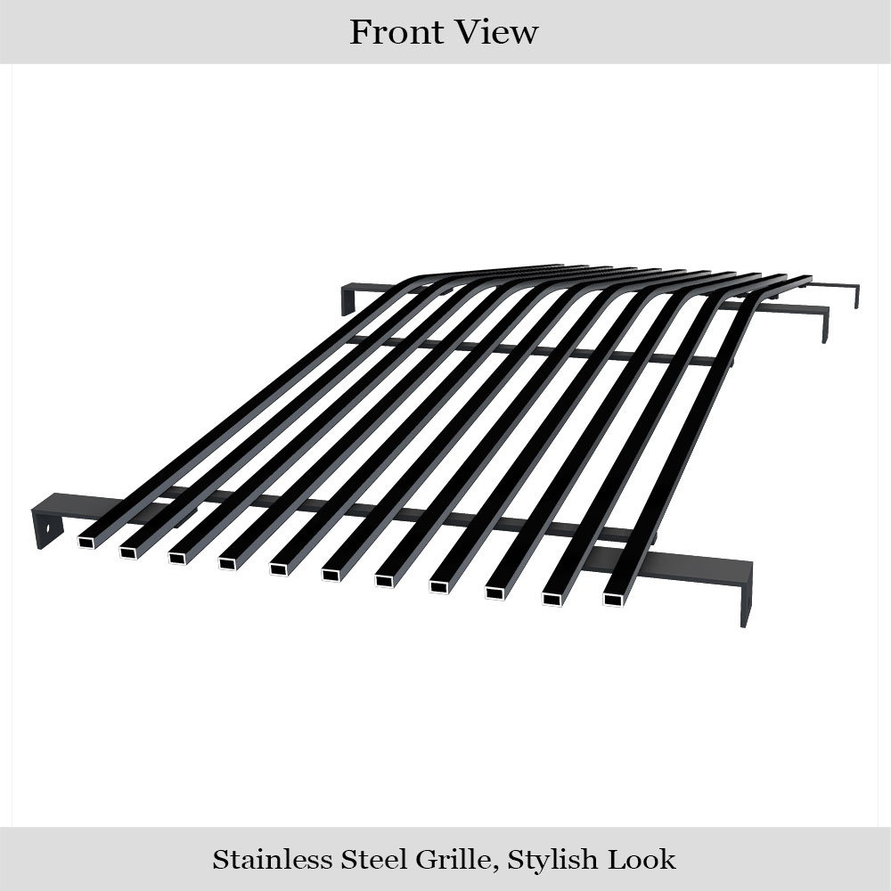 1988-1993 GMC Sierra /1990-1993 GMC Suburban Composite Plastic Lights/1992-1993 GMC Yukon Main Upper Black Stainless Steel Billet Grille