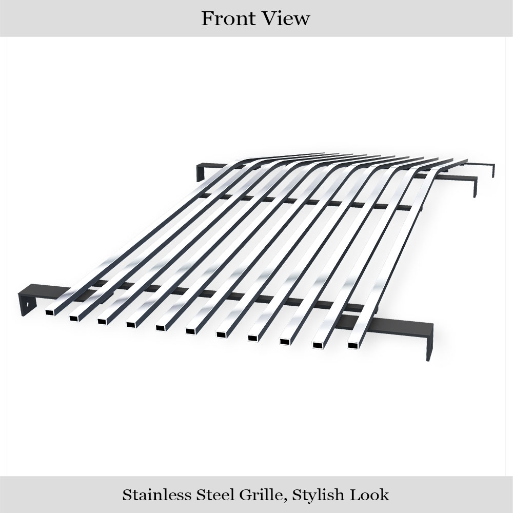 1988-1993 GMC Sierra /1990-1993 GMC Suburban Composite Plastic Lights/1992-1993 GMC Yukon Main Upper Stainless Steel Billet Grille