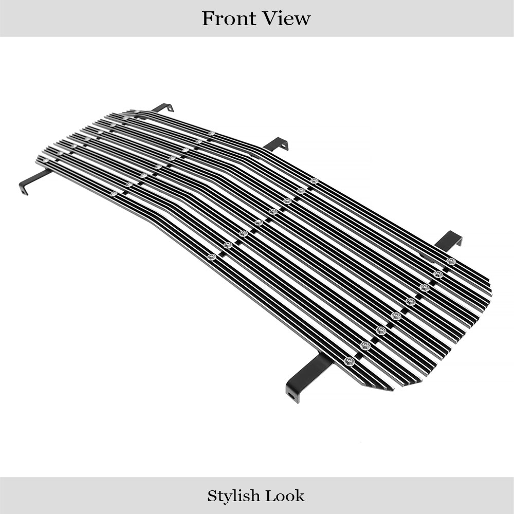 1994-1999 GMC Yukon Not For Denali/1994-1998 GMC C/K Pickup With Stacked Lights/1994-1999 GMC Suburban Composite Plastic Lights Main Upper Rugged Billet Grille