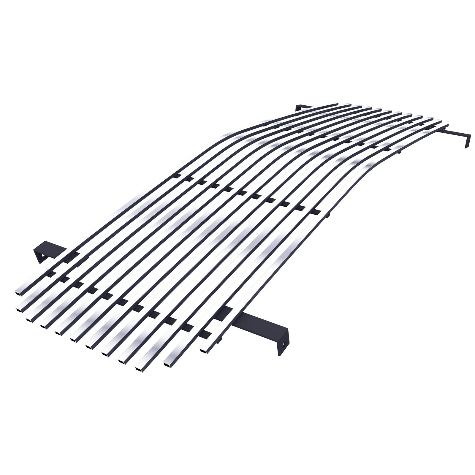 1994-1999 GMC Yukon Not For Denali/1994-1998 GMC C/K Pickup With Stacked Lights/1994-1999 GMC Suburban Composite Plastic Lights Main Upper Stainless Steel Billet Grille