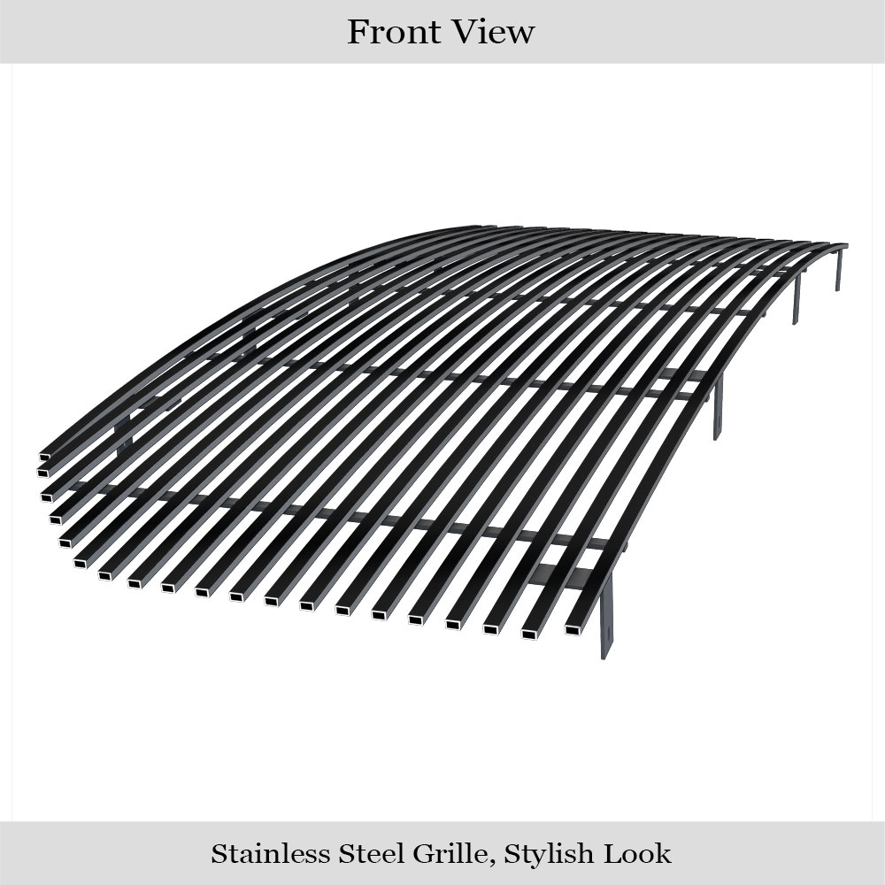 2016-2018 GMC Sierra 1500 Main Upper Black Stainless Steel Billet Grille